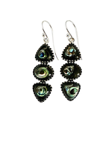 Dazzling paua shell earrings