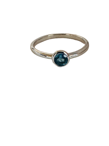 Blue topaz petite ring