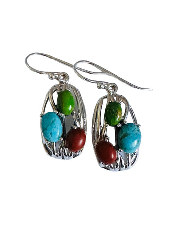 Multi stone earrings