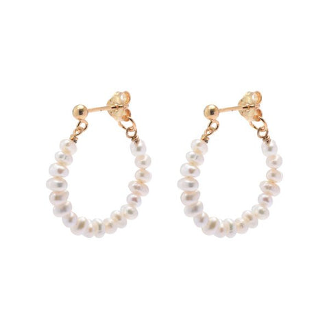 Pearl hoop earring