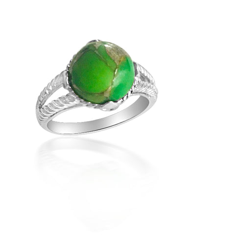 Stunning green turquoise ring