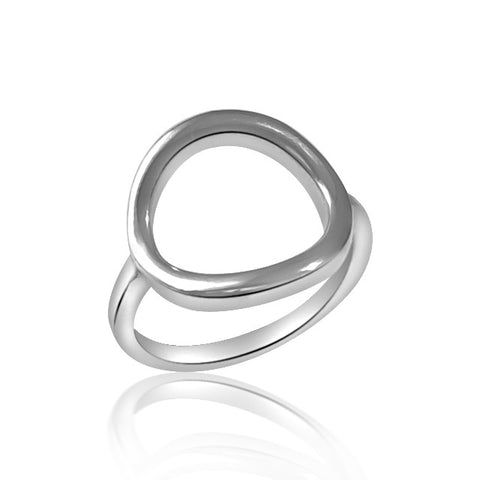 Circle sterling silver ring