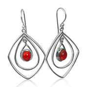 Stunning red coralstone earrings
