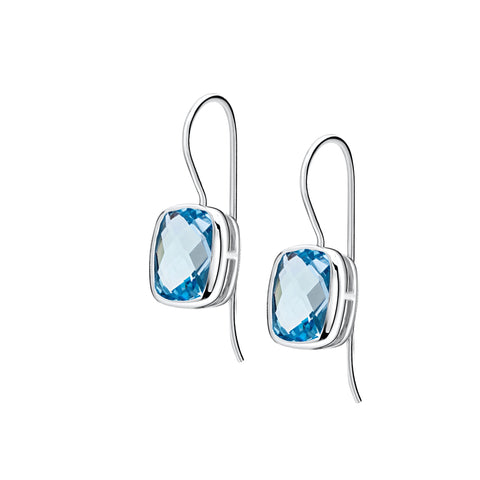 Sterling silver sky blue topaz earrings