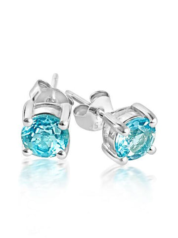 Gorgeous blue topaz stud earrings