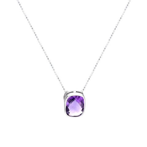 Amethyst & sterling silver necklace