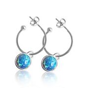 Blue opalite hoop earring