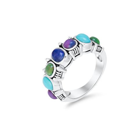 Sterling Silver Multistone Ring