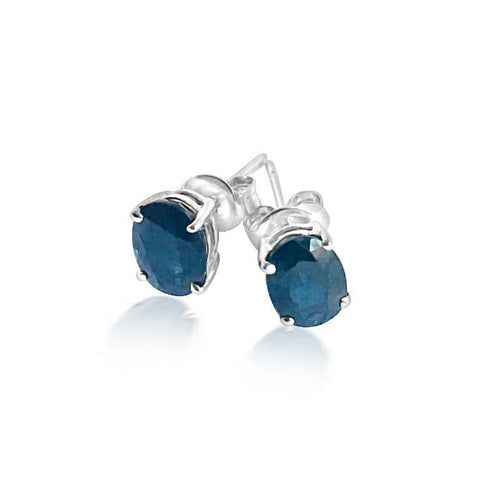 Sapphire & 9ct White Gold earrings