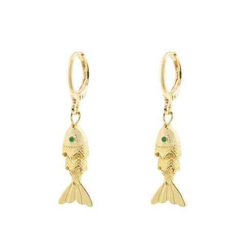 Gold filled fish earrings