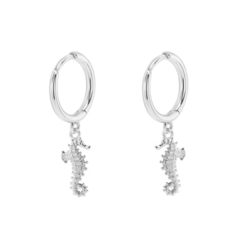 Seahorse huggy earring
