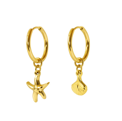 Starfish huggy earring
