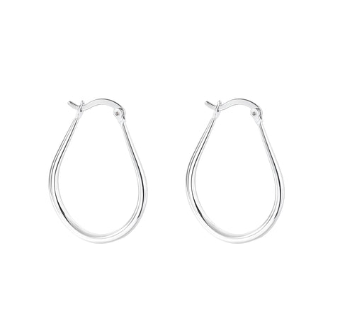 Oval hoop earring