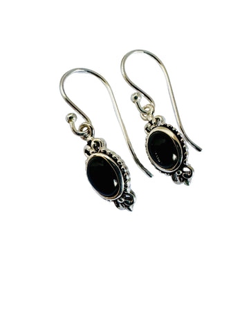 Shiny onyx earrings