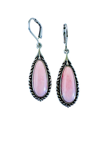 Stunning pink opal earrings
