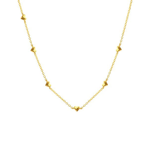 Gold filled hearts necklace