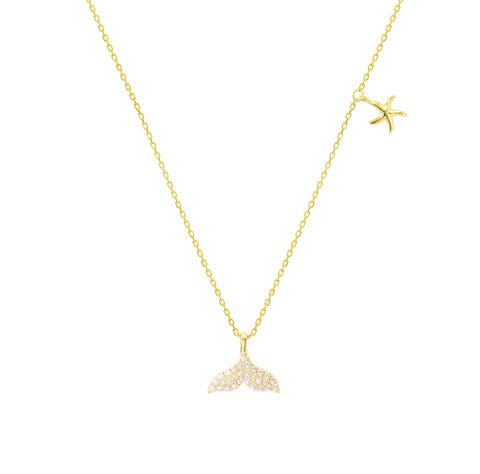 Whale tale necklace