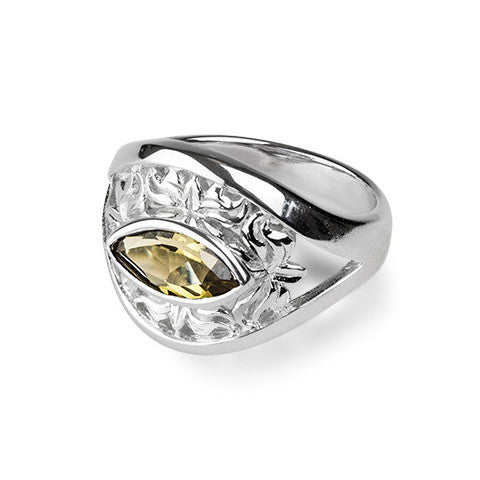 Cognac sterling silver elegant ring
