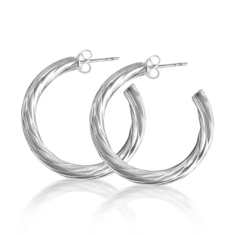 Textured hoop earrings