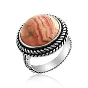 Stunning pink woven ring