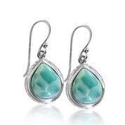 Larimar pear drop earring