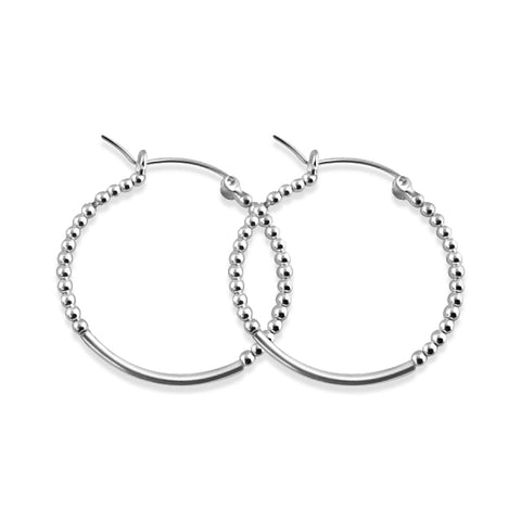 Woven hoop earrings