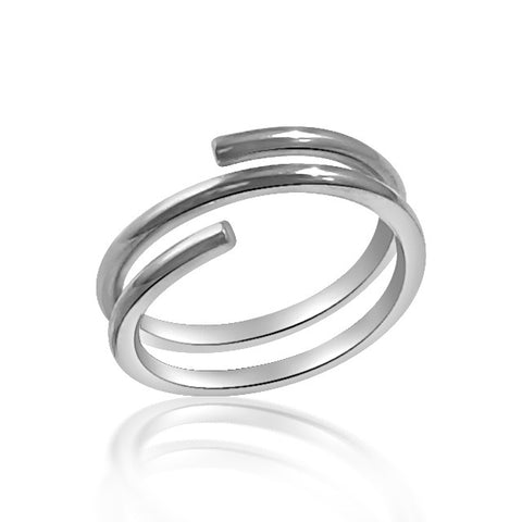 Sterling silver coil ring