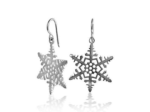 Sterling silver starburst earrings