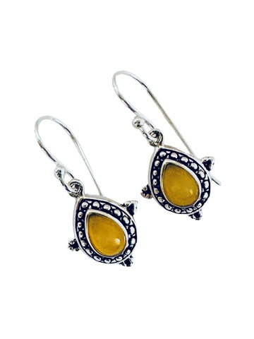 Yellow calcite earrings