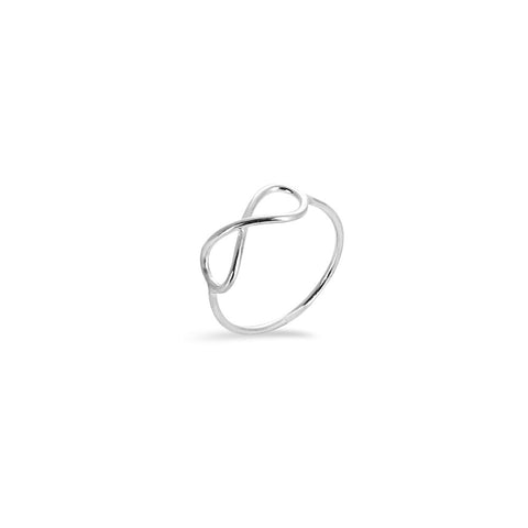 Sterling silver slight infinity ring