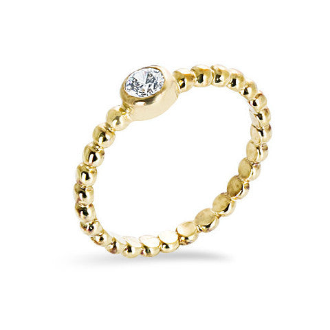 14 carat gold filled balls cubic zirconia stackable ring