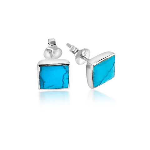 Gorgeous bright turquoise stud earrings