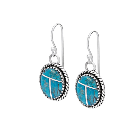 Turquoise & sterling silver raindrop earrings