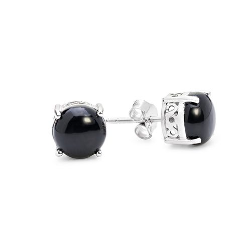 Onyx & sterling silver stud earrings