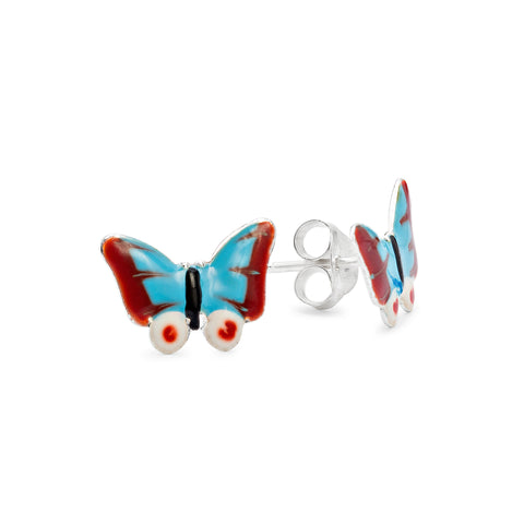 Pretty blue butterfly earrings