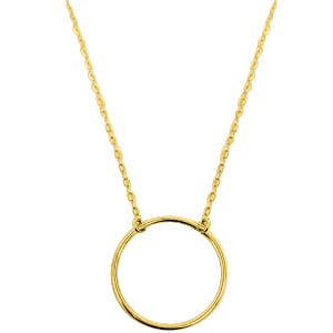 Gold circle necklace