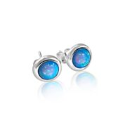 Opalite blue sterling silver earrings