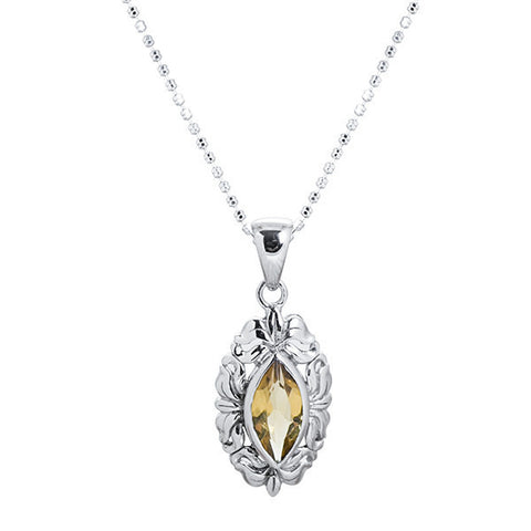 Cognac sterling silver elegant drop necklace
