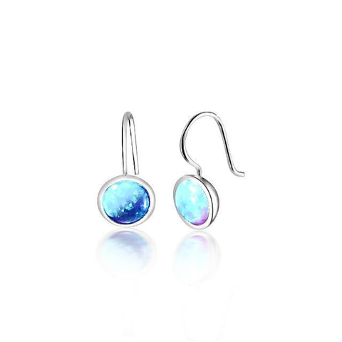 Opalite Blue sterling silver earrings