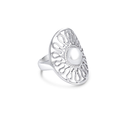 Sterling silver circular ring