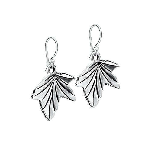 Sterling silver leafy earrings