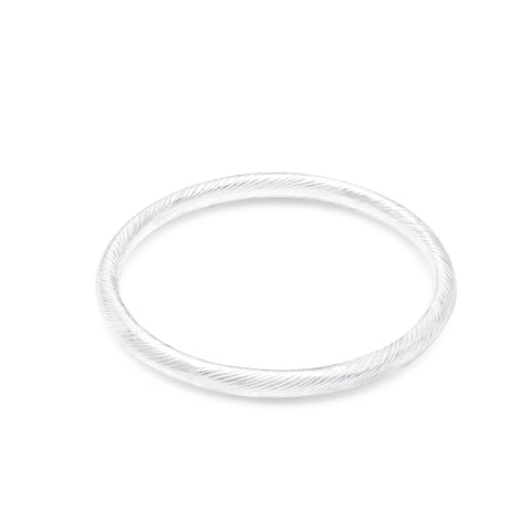 Brushed silver bangle