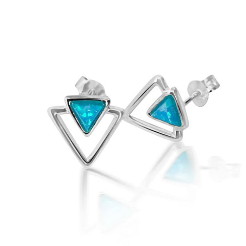 Opalite triangle earring